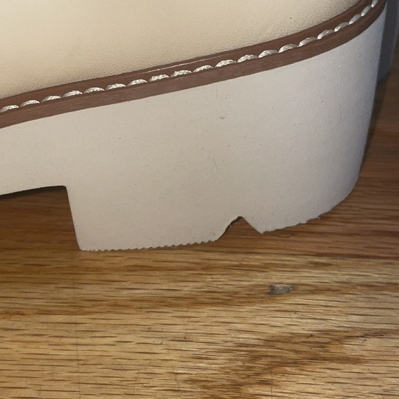 NEW Naturalizer Women Desi Chain Platform Lug Sole Heeled Loafer Taupe 11 W Wide - Picture 12 of 17